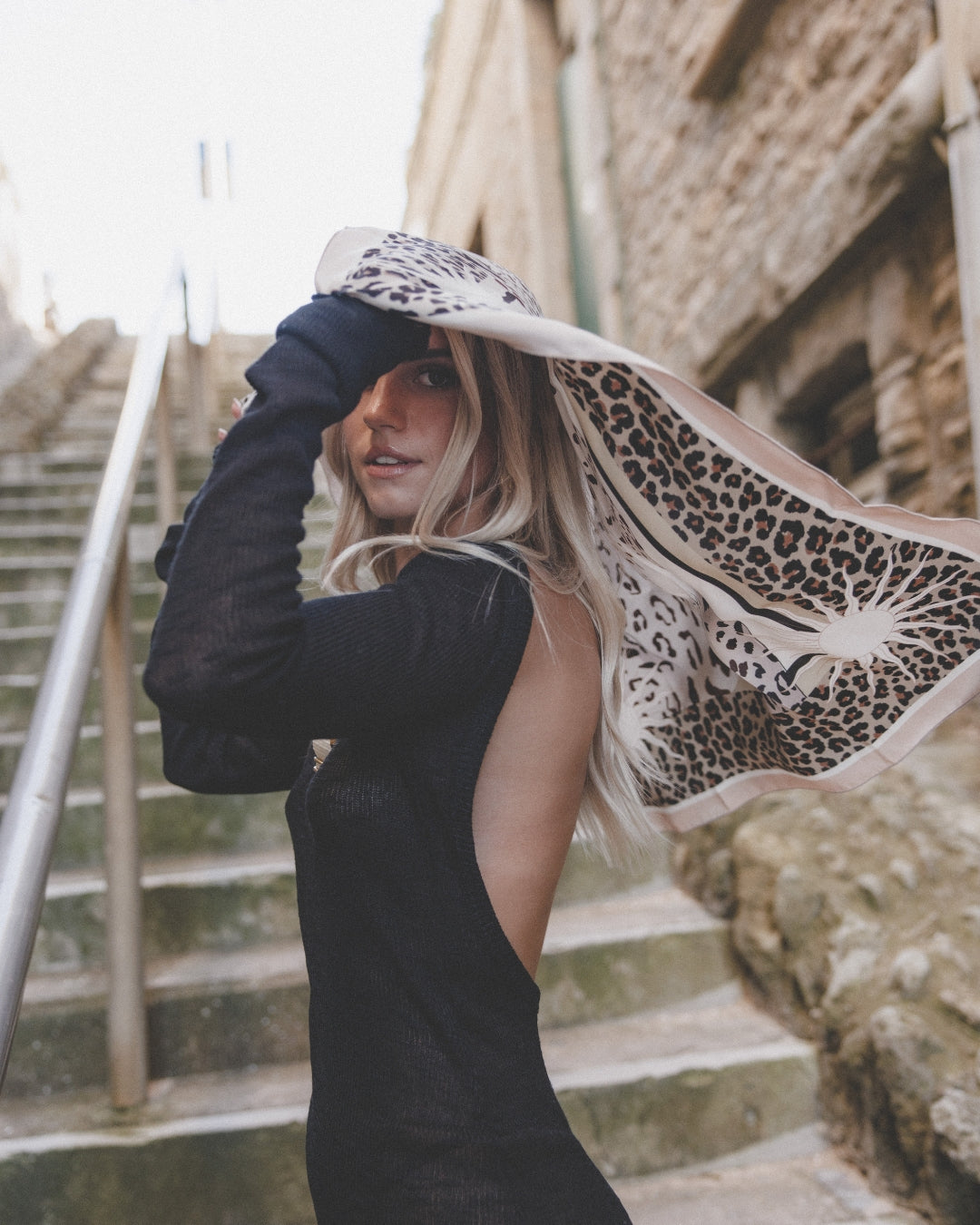 soleil sauvage - kaihana - foulard soie et coton