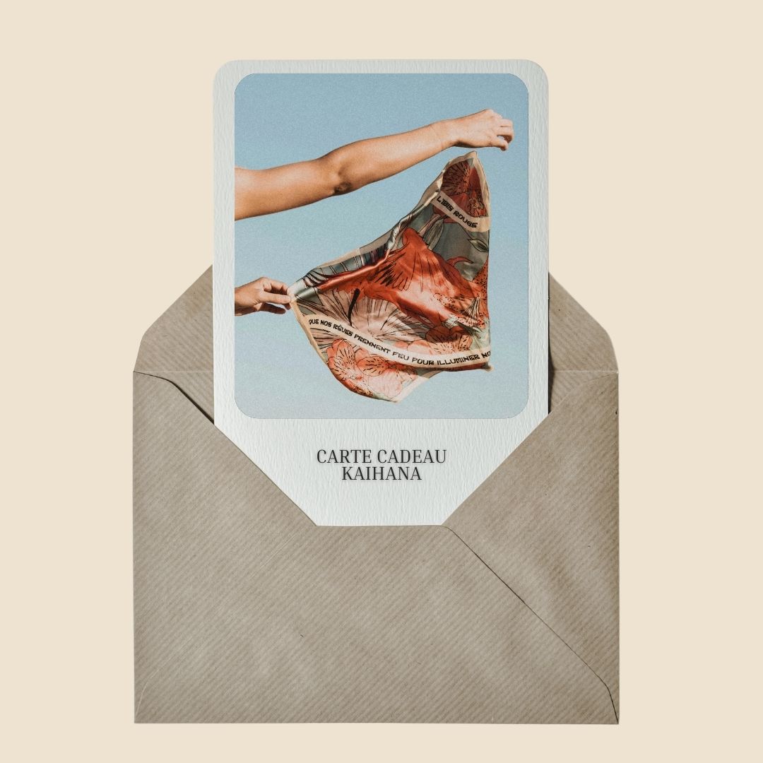 carte cadeau mode, carte cadeau beachwear, carte cadeau paréo, offrir Kaihana, idée cadeau femme, idée cadeau mer, cadeau surf & océan, carte cadeau boutique en ligne.